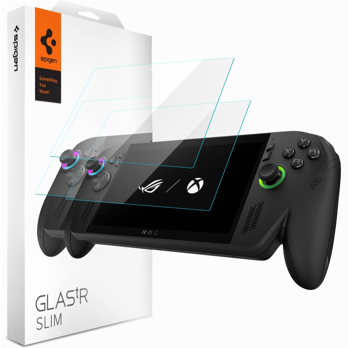 Szkło do etui Spigen Glas.tR Slim 2-Pack do ROG Xbox Ally / ROG Xbox Ally X / MSI Claw 7 AI Plus / ROG Ally X / ROG Ally