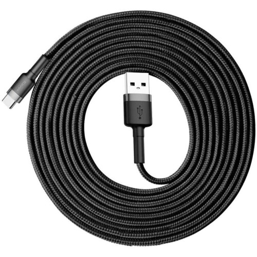 Image of Kabel Baseus Cafule 2A USB-A do USB-C 3m, czarno-szary