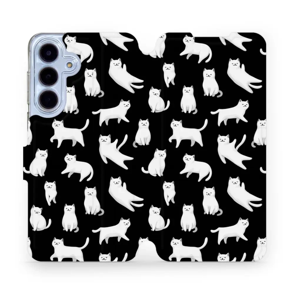 Etui z klapką do Galaxy S25 FE, Mobiwear Book, kotki luna