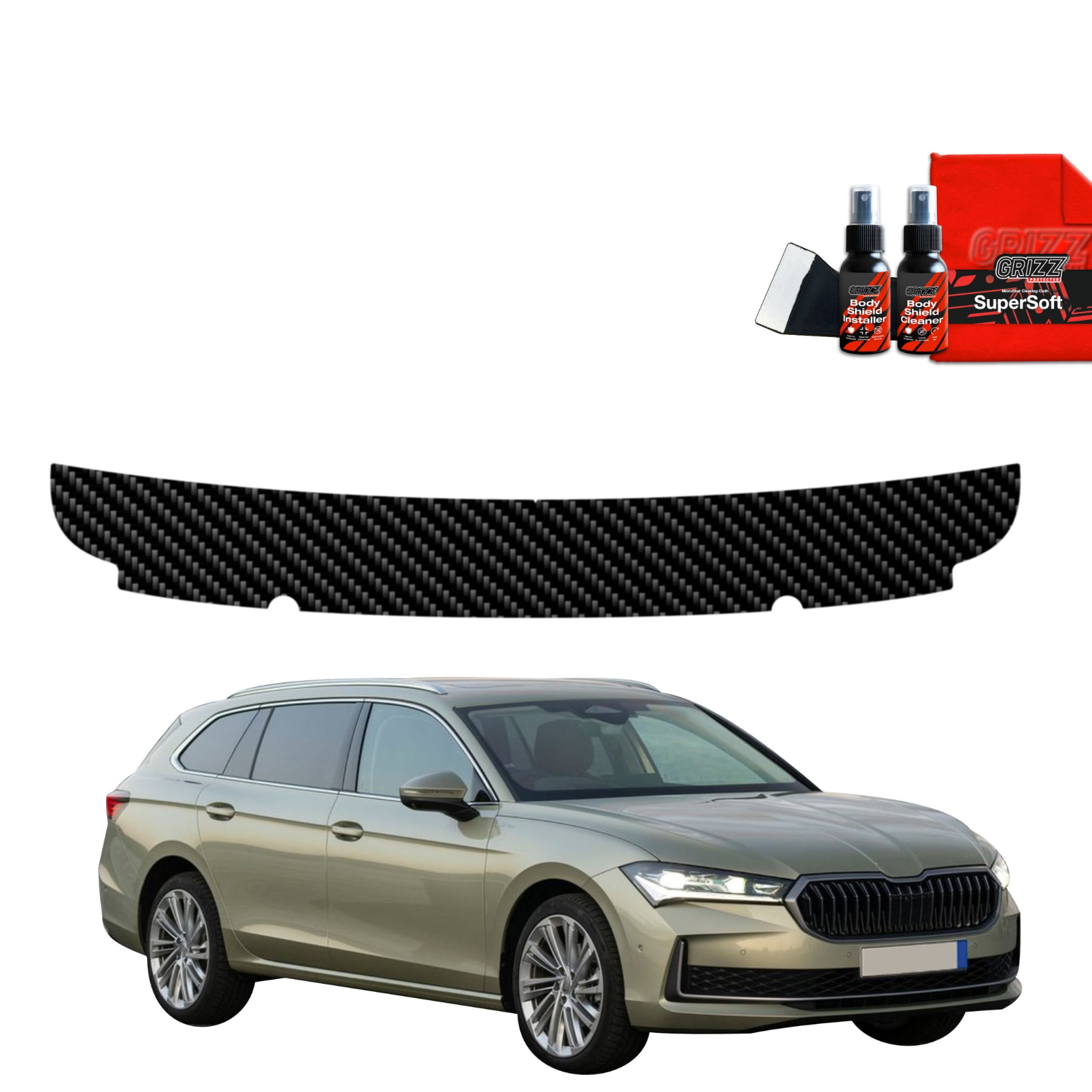 Folia karbonowa Grizz Protector na próg bagażnika do Skoda Superb 4 Combi (2024-2026)