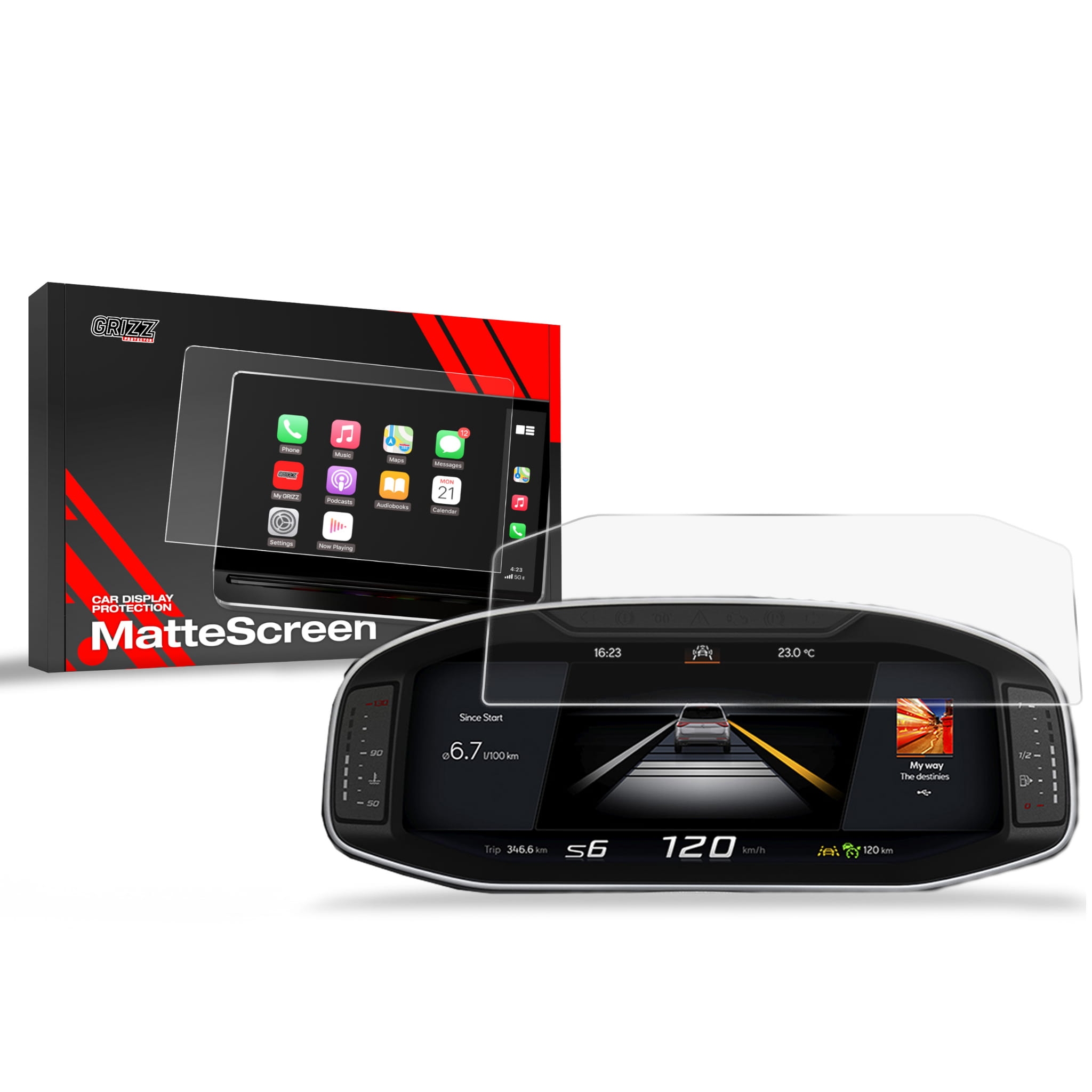 Image of Folia matowa Grizz Protector do Seat Tarraco Virtual Cockpit 10,25" (2020-2025)