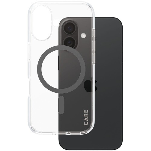 Image of Etui CARE by PanzerGlass Urban Combat Case do MagSafe do iPhone 16, przezroczysto-czarne