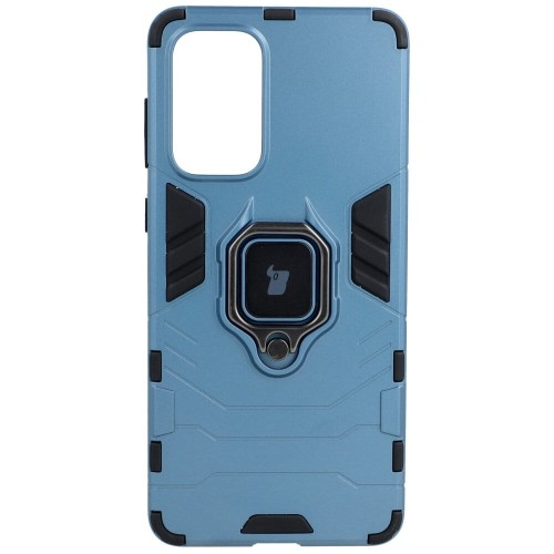 Image of Etui Bizon Case Armor Ring do Galaxy A73 5G, niebieskie