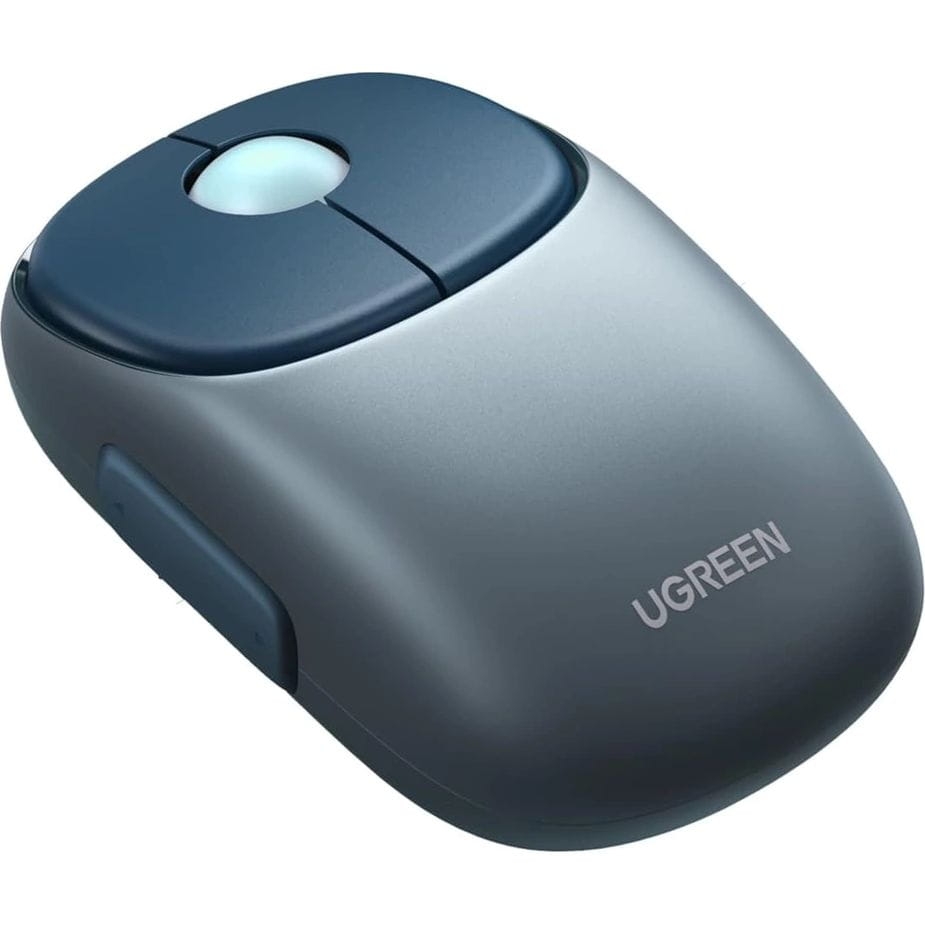 Image of Bezprzewodowa mysz optyczna, Ugreen MU102 FUN+ Wireless Mouse, USB 2.4GHz, Bluetooth, niebiesko-szara