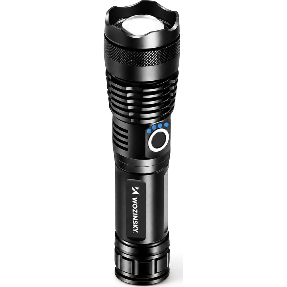 Latarka taktyczna Wozinsky WLT-15W 15 W 1500 lm CREE IP65 z regulacją wiązki, czarna