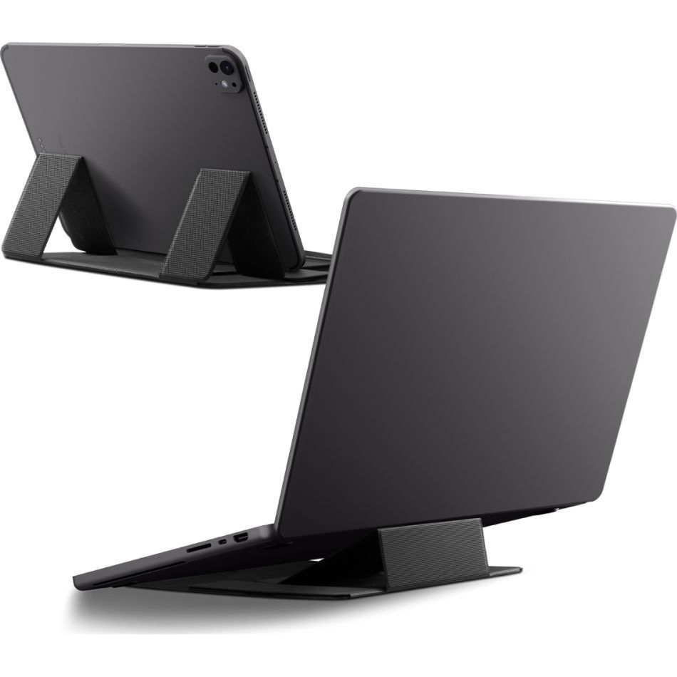 Podstawka, stojak pod laptop / tablet, Spigen Slim Fold LD201-S8, czarna