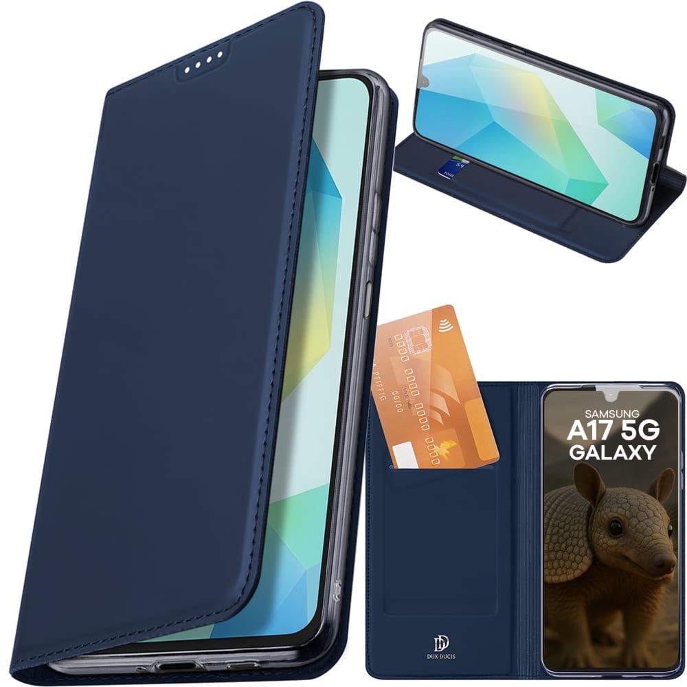 Etui z klapką Dux Ducis Skin Pro do Galaxy A17 5G / 4G, granatowe