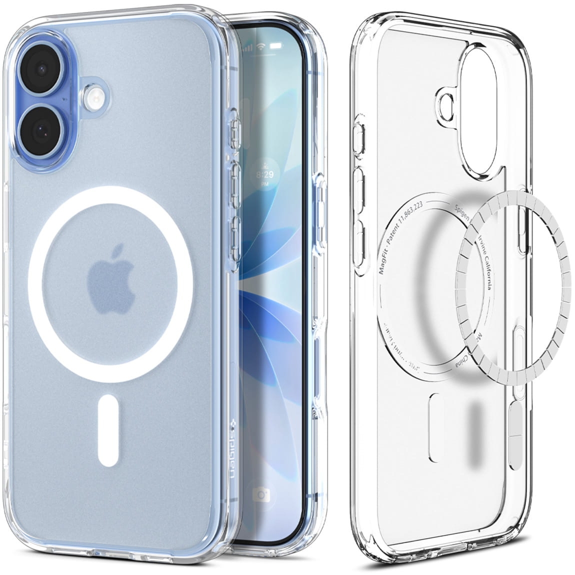 Etui Spigen Ultra Hybrid Mag do MagSafe do iPhone 17, półprzezroczysto-białe