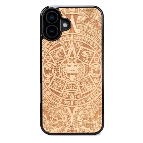 Image of Drewniane etui do iPhone 16 Plus, Bewood Kalendarz Aztecki Aniegre