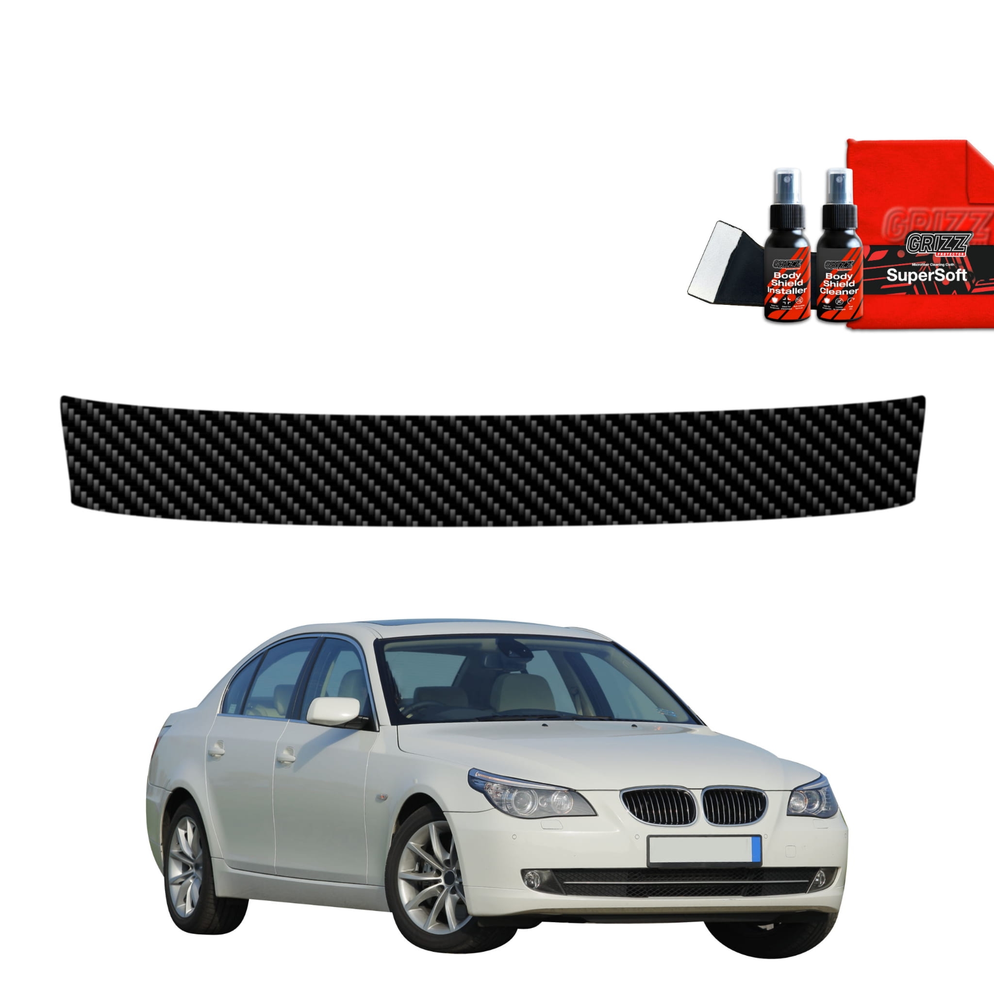 Folia karbonowa Grizz Protector na próg bagażnika do BMW 5 E60 Sedan 4D (2007-2010)