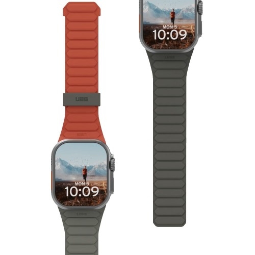 Image of Pasek Urban Armor Gear Pathfinder do Apple Watch 49/46/45/44 mm, pomarańczowo-zielony