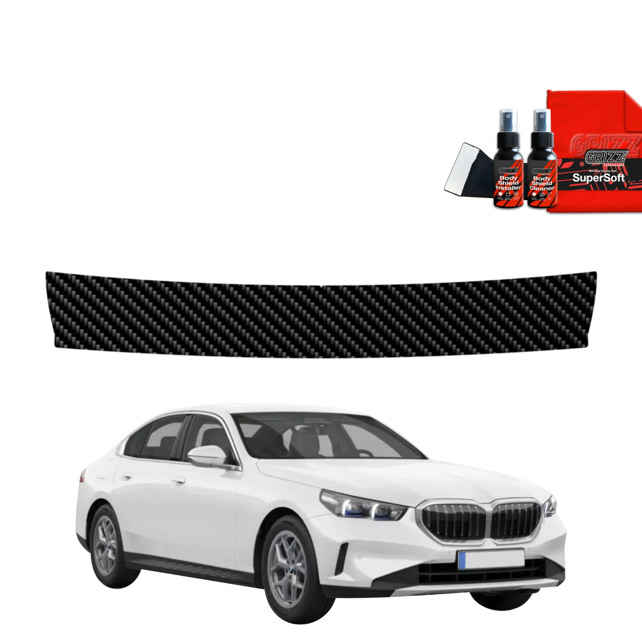 Folia karbonowa Grizz Protector na próg bagażnika do BMW 5 Sedan G60 520i (2024-2026)
