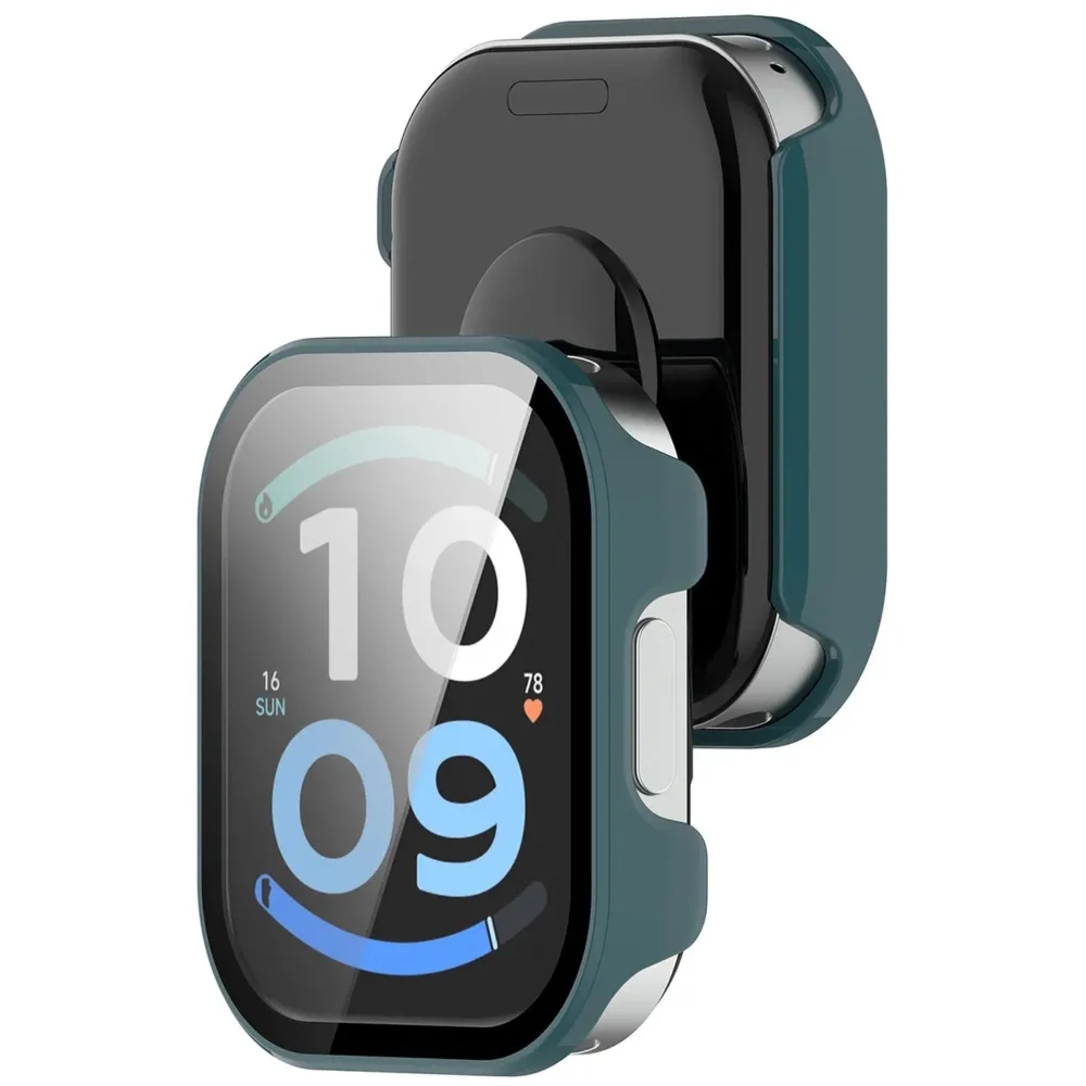 Etui ze szkłem do zegarka Bizon Case Watch Adamo do Xiaomi Redmi Watch 6 Active, zielone