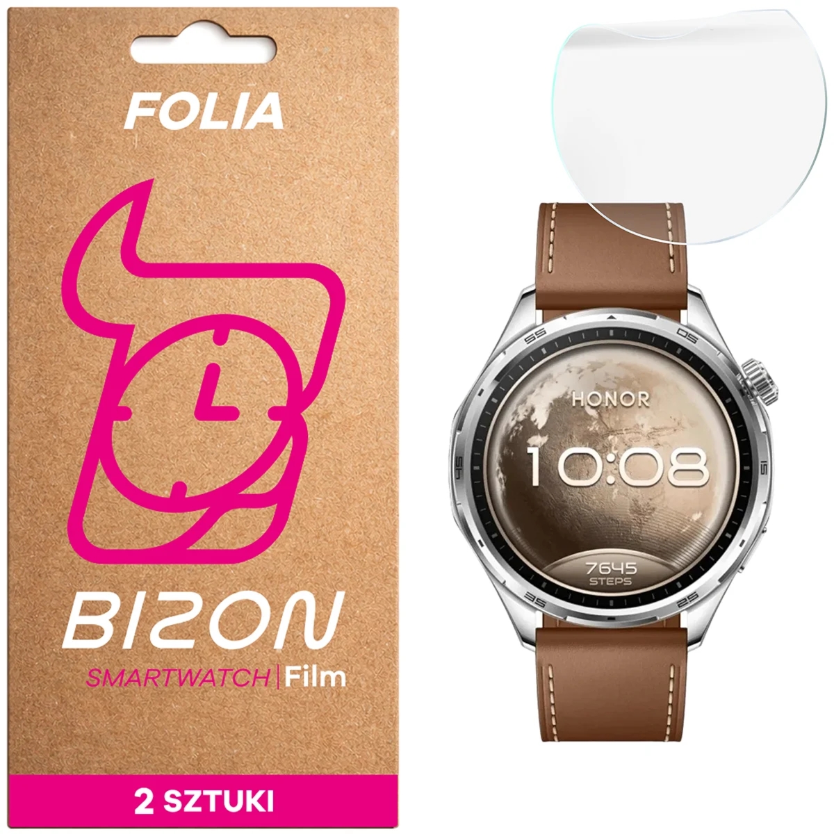 Folia hydrożelowa na ekran Bizon Watch Film Hydrogel Duo do Honor Watch 6, 2 sztuki