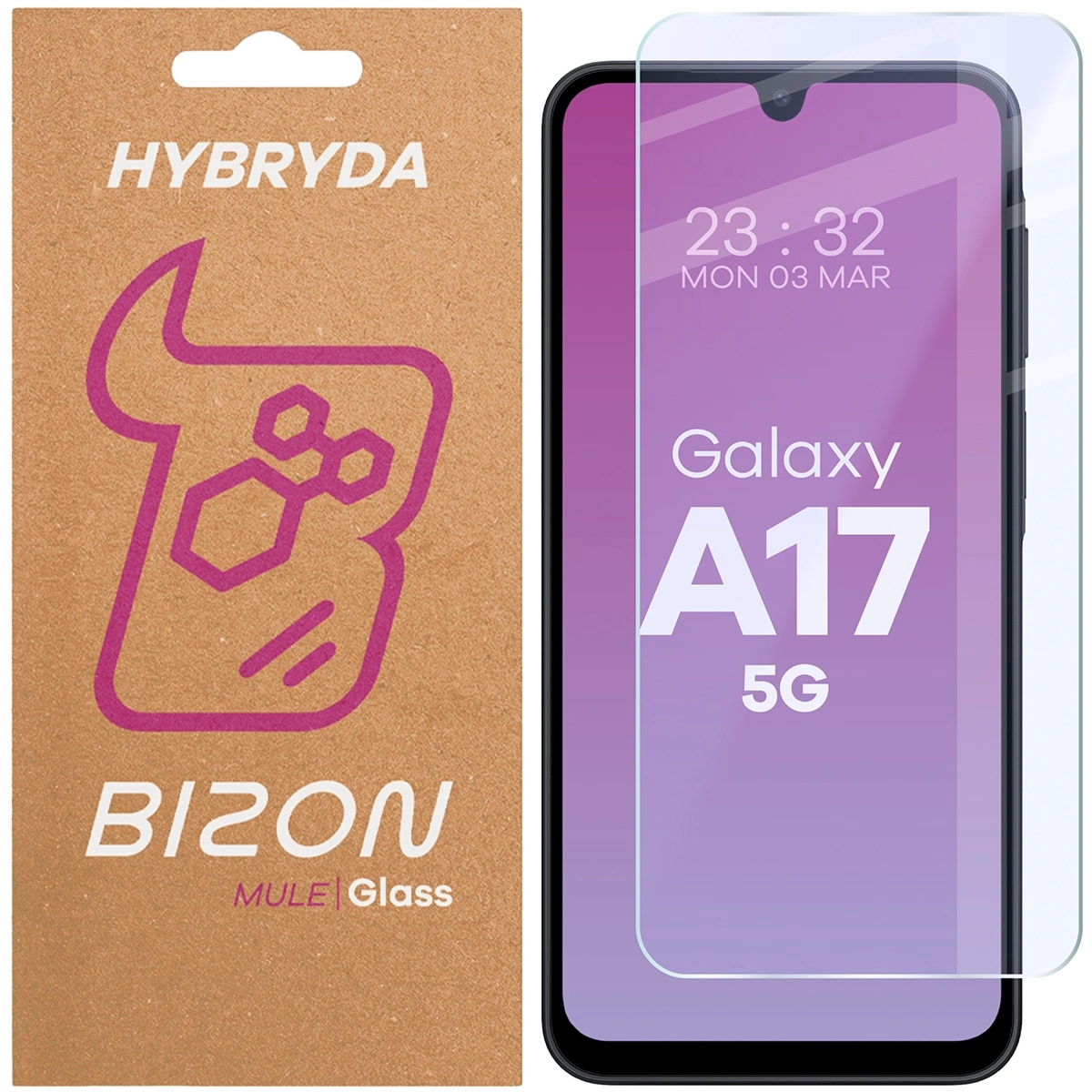 Elastyczne szkło hybrydowe Bizon Hybrid Mule do Galaxy A17 5G