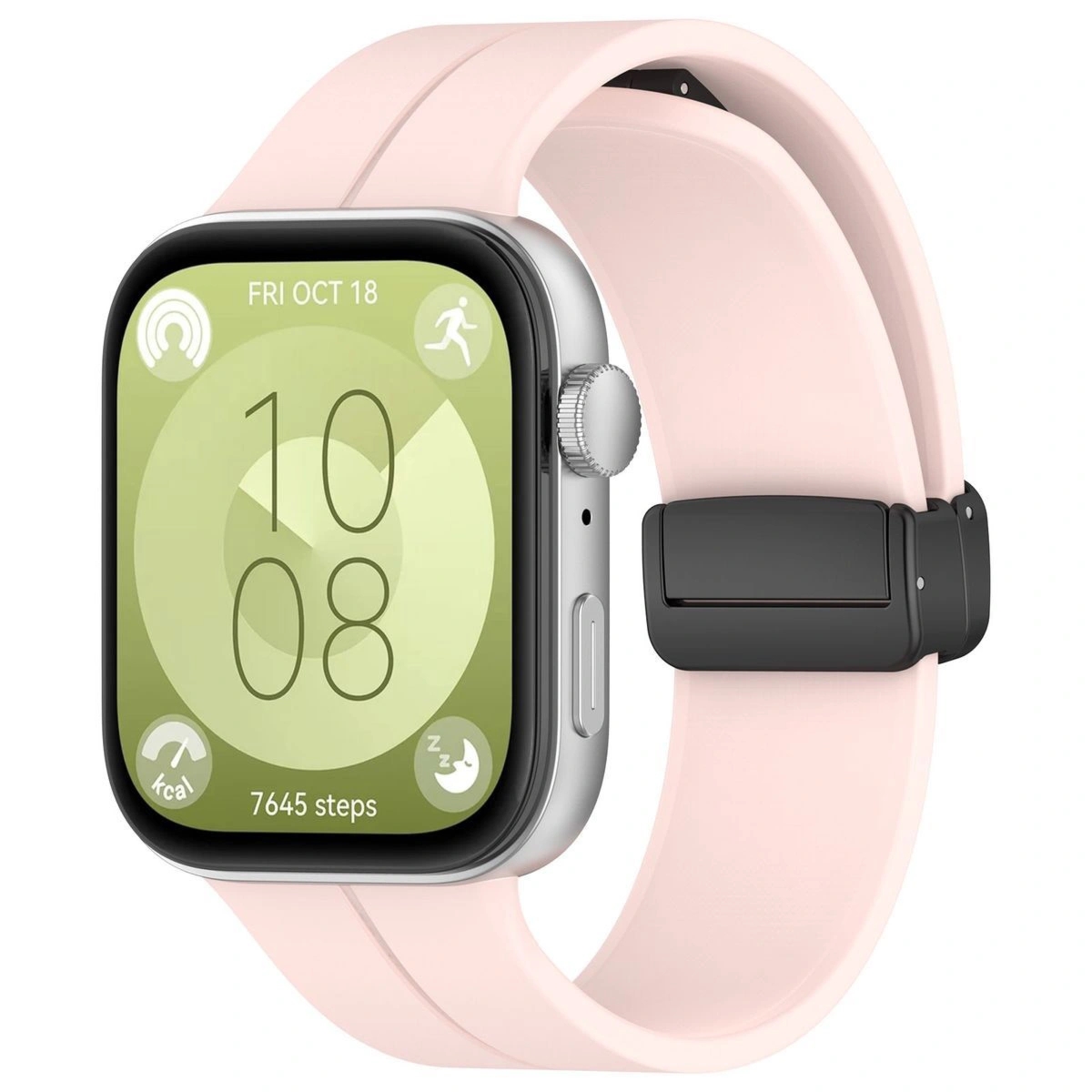 Silikonowy pasek Bizon Strap Watch Silicone L do Huawei Watch Fit  5/5 Pro/4 Pro/Fit 4/Fit 3, różowy