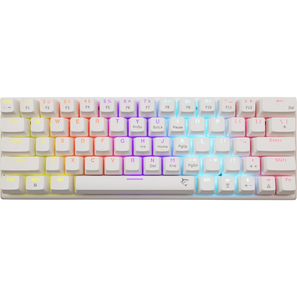 Klawiatura mechaniczna przewodowa White Shark WAKIZASHI 2, RGB, Blue Switch, biała