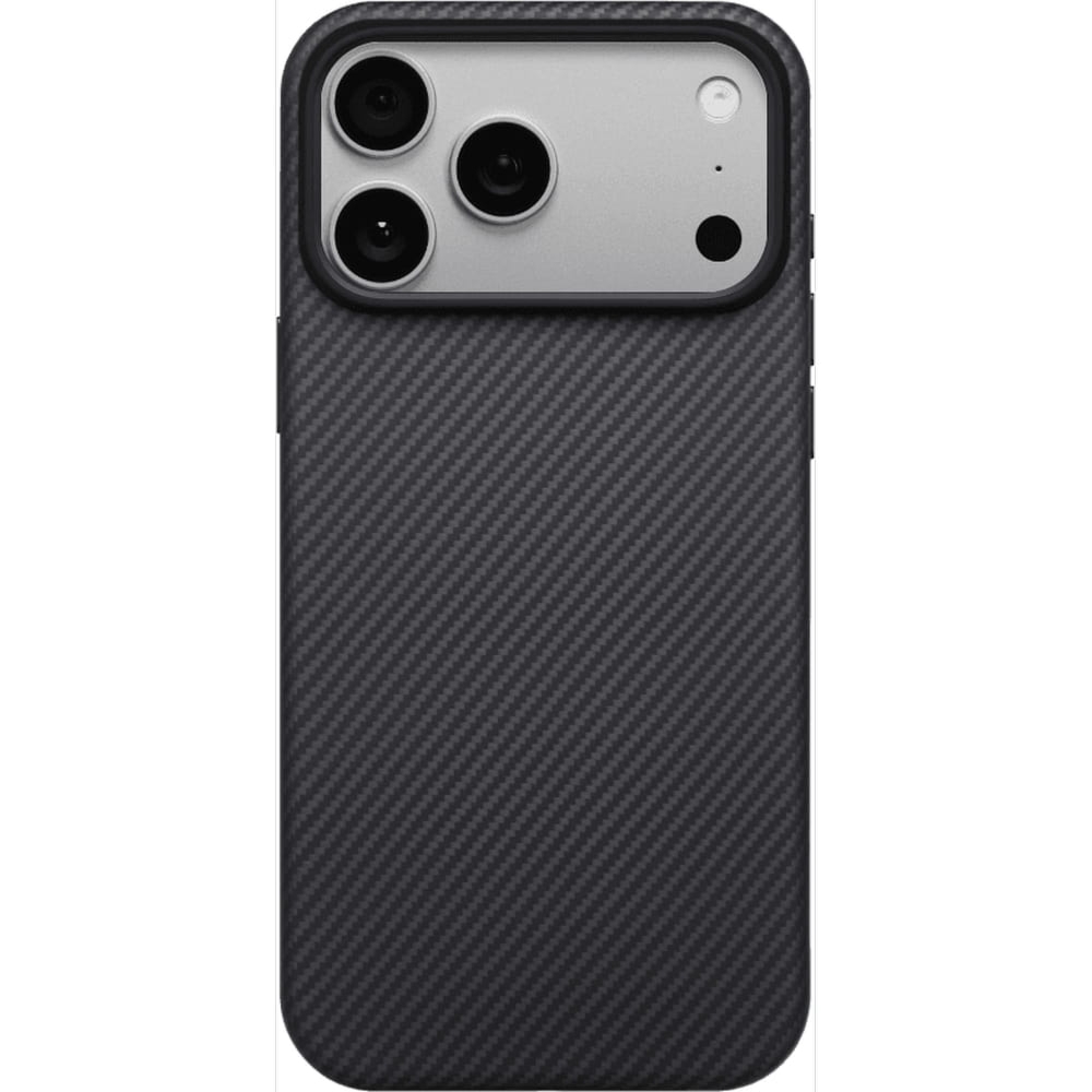 Etui Pitaka Aramid UltraGuard do MagSafe do iPhone 17 Pro, czarne z kevlarem