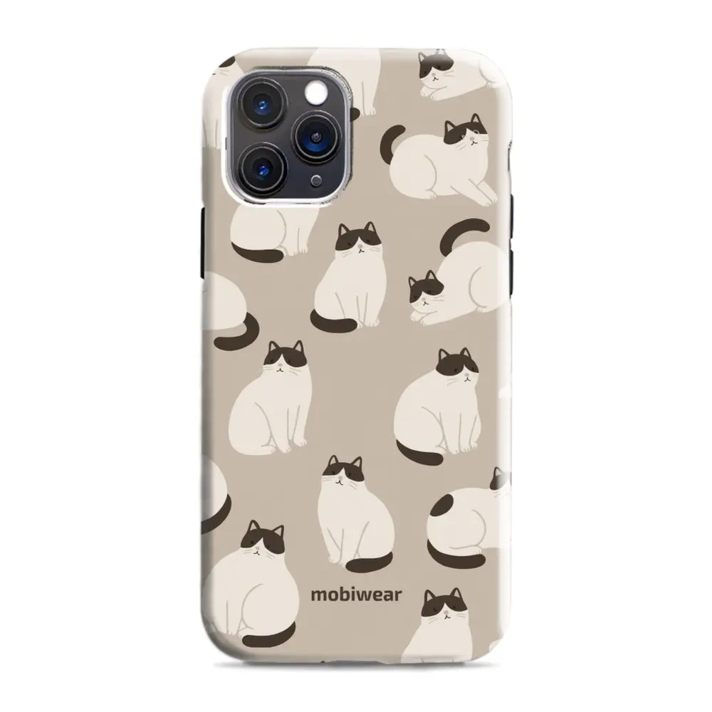 Etui ochronne do iPhone 11 Pro Max, Mobiwear Elite Pro, kawa miau