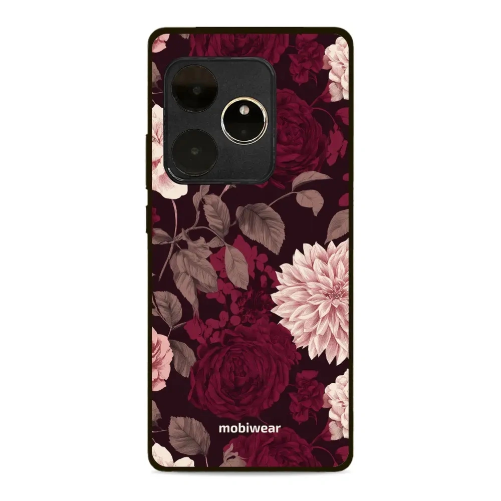 Etui ochronne do realme GT 6, Mobiwear Glossy Case, wino i dalie