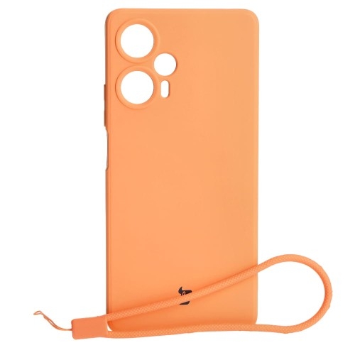 Image of Etui Bizon Case Silicone Sq do Xiaomi Poco F5, pomarańczowe