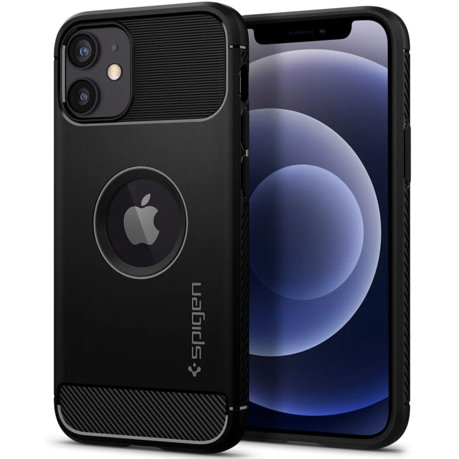 OUTLET: Etui Spigen Rugged Armor iPhone 12 / 12 Pro, czarne