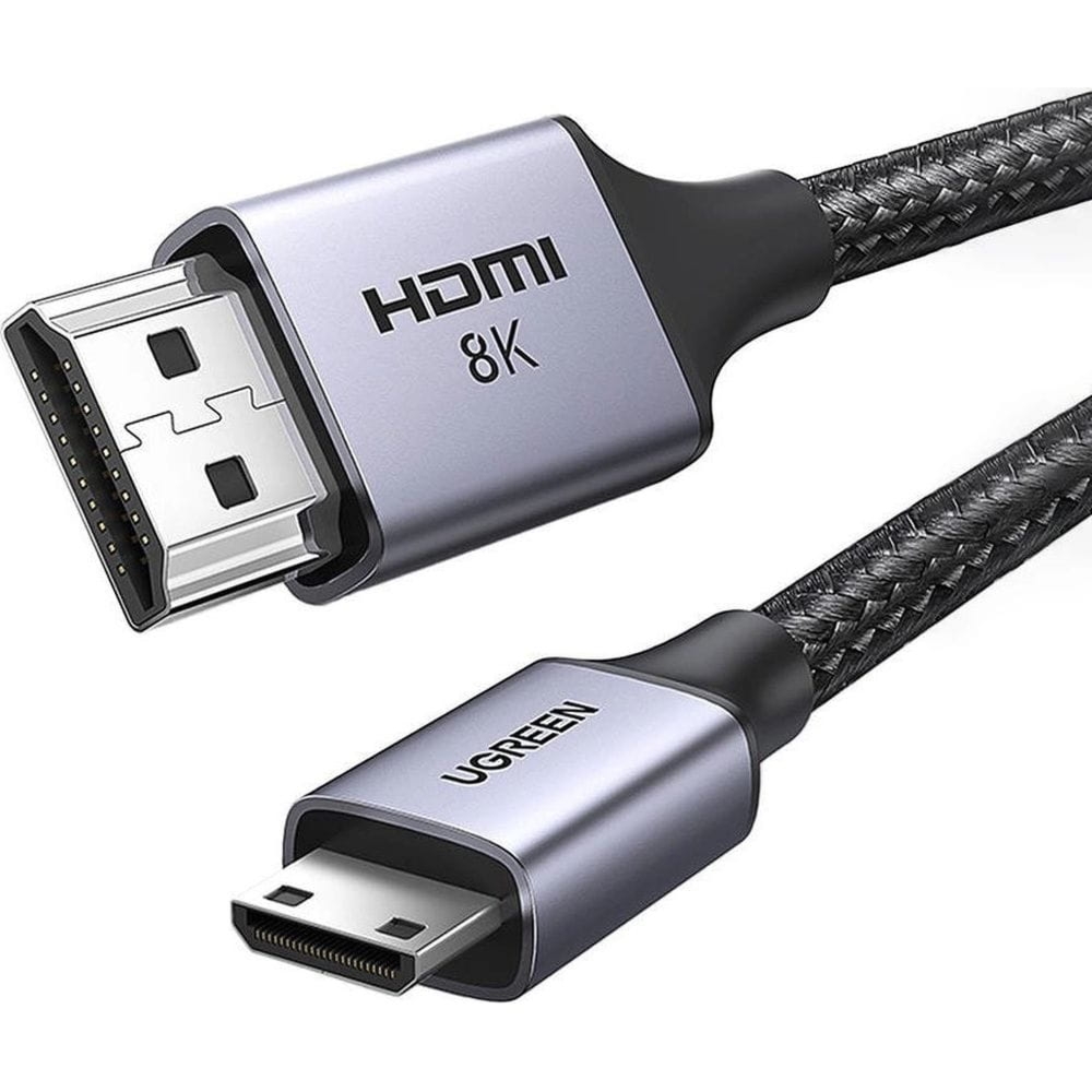 Kabel Ugreen HD163 mini HDMI – HDMI, 8k,  2m, szary