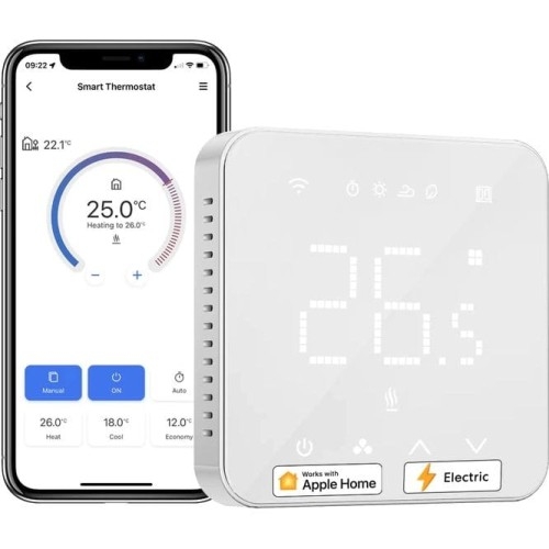Image of Inteligentny termostat Meross, Smart Wi-Fi Thermostat MTS200 do bojlerów i systemów podgrzewania wody
