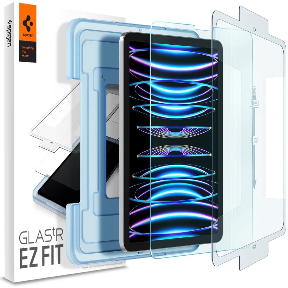 OUTLET: Szkło do etui + Aplikator do iPad Air 5/4, iPad Pro 11 2022/2021/2020/2018, Spigen Glas.tr EZ Fit