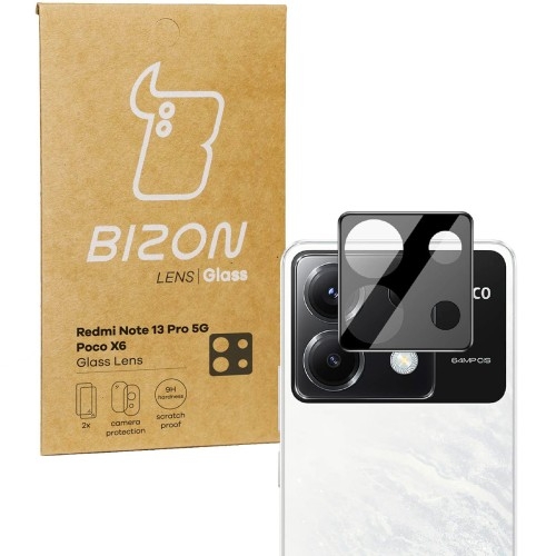 Image of Szkło na aparat Bizon Glass Lens do Xiaomi Poco X6 / Redmi Note 13 Pro 5G, 2 sztuki