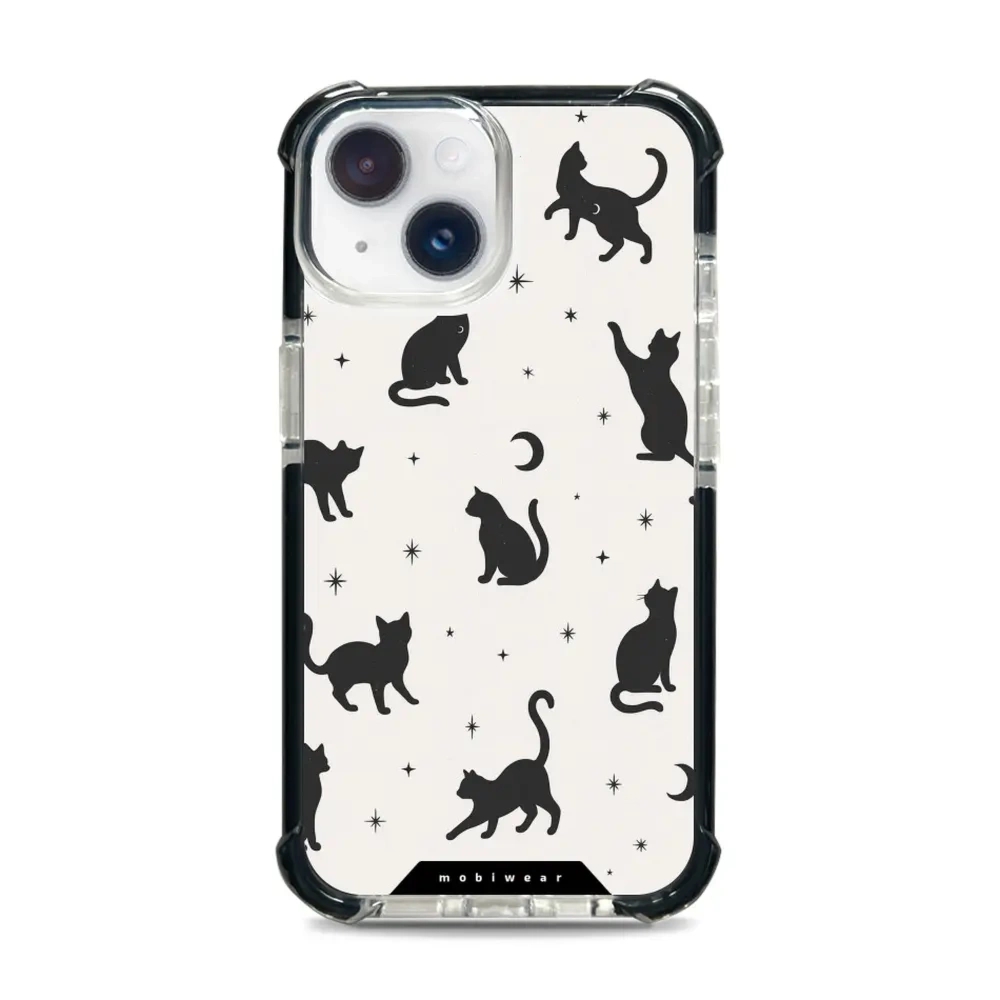 Etui ochronne do iPhone 14 do MagSafe, Mobiwear Elite Bumper, kocia noc