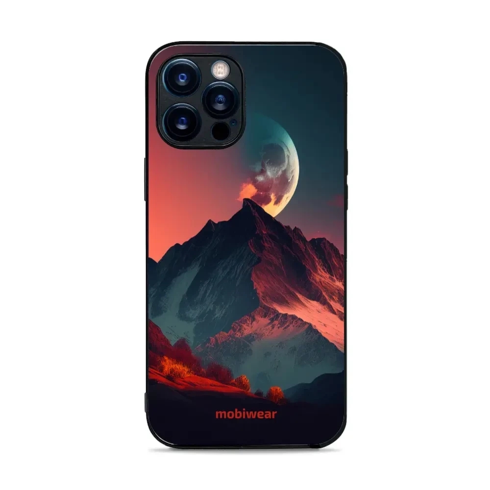 Etui ochronne do iPhone 12 Pro Max, Mobiwear Glossy Case, górski zmierzch