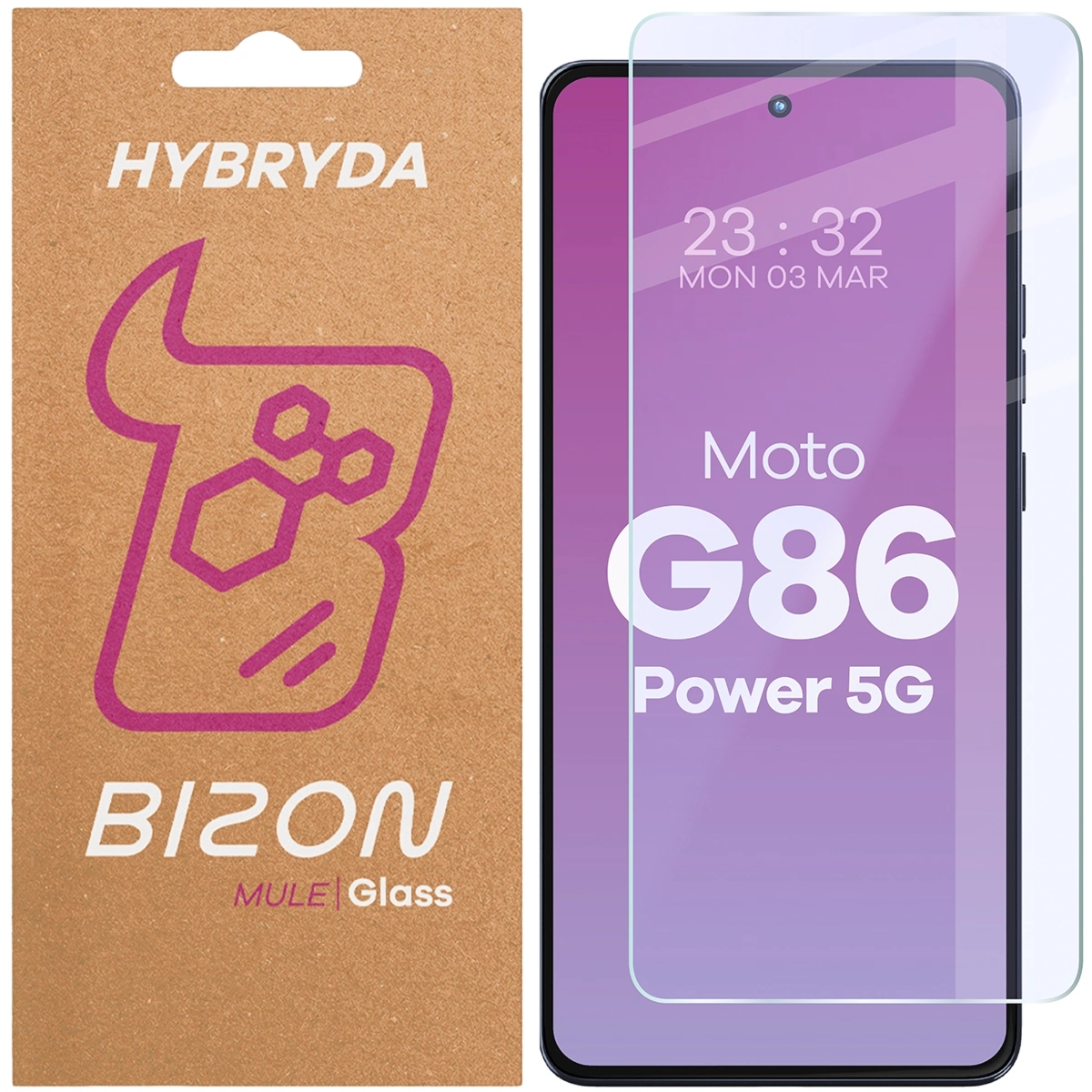 Elastyczne szkło hybrydowe Bizon Hybrid Mule do Motorola Moto G86 Power 5G