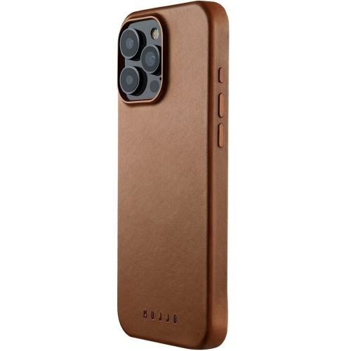 Image of Etui Mujjo Full Leather Case do MagSafe do iPhone 16 Pro Max, brązowe