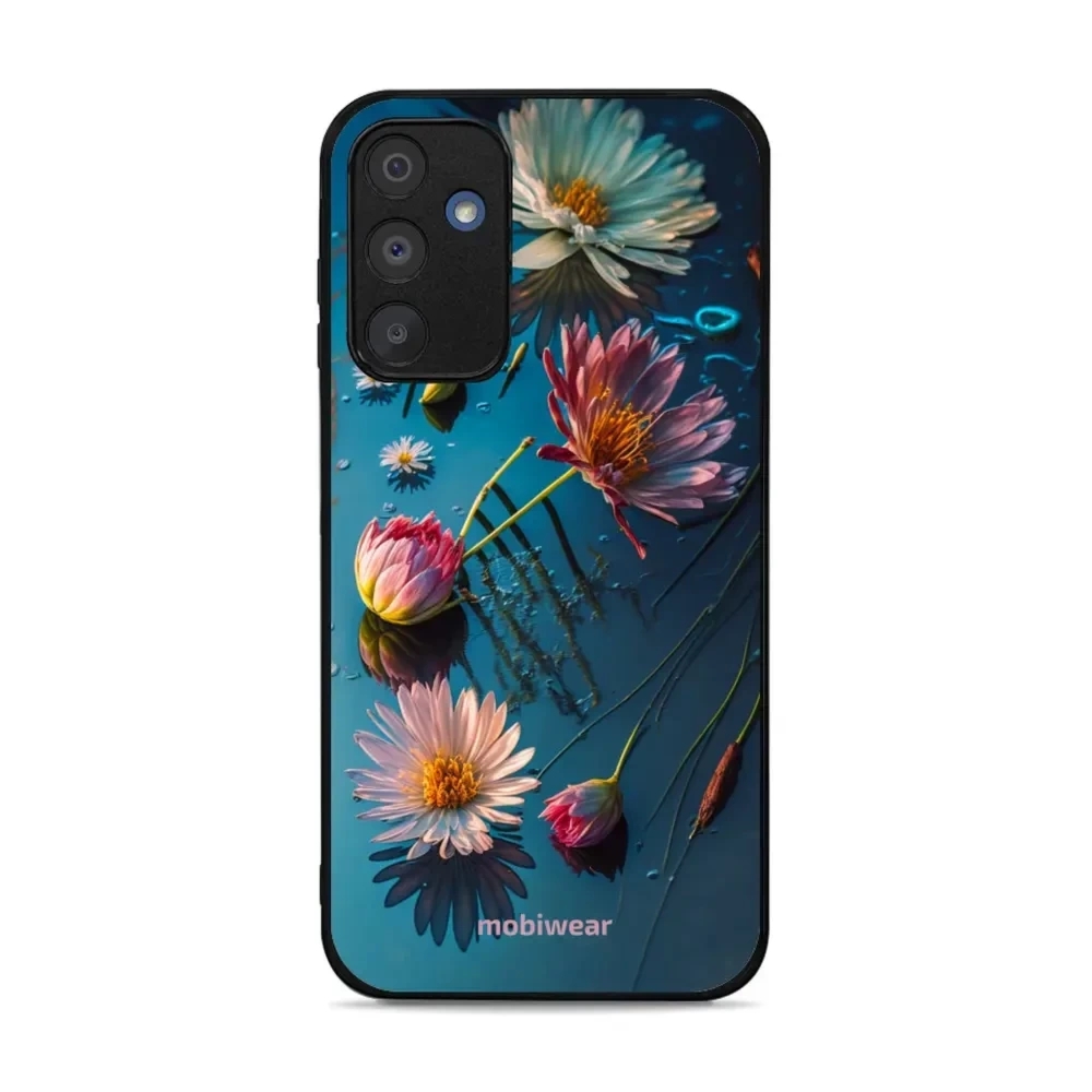 Etui ochronne do Galaxy A15 5G, Mobiwear Glossy Case, niebiesko-kwieciste