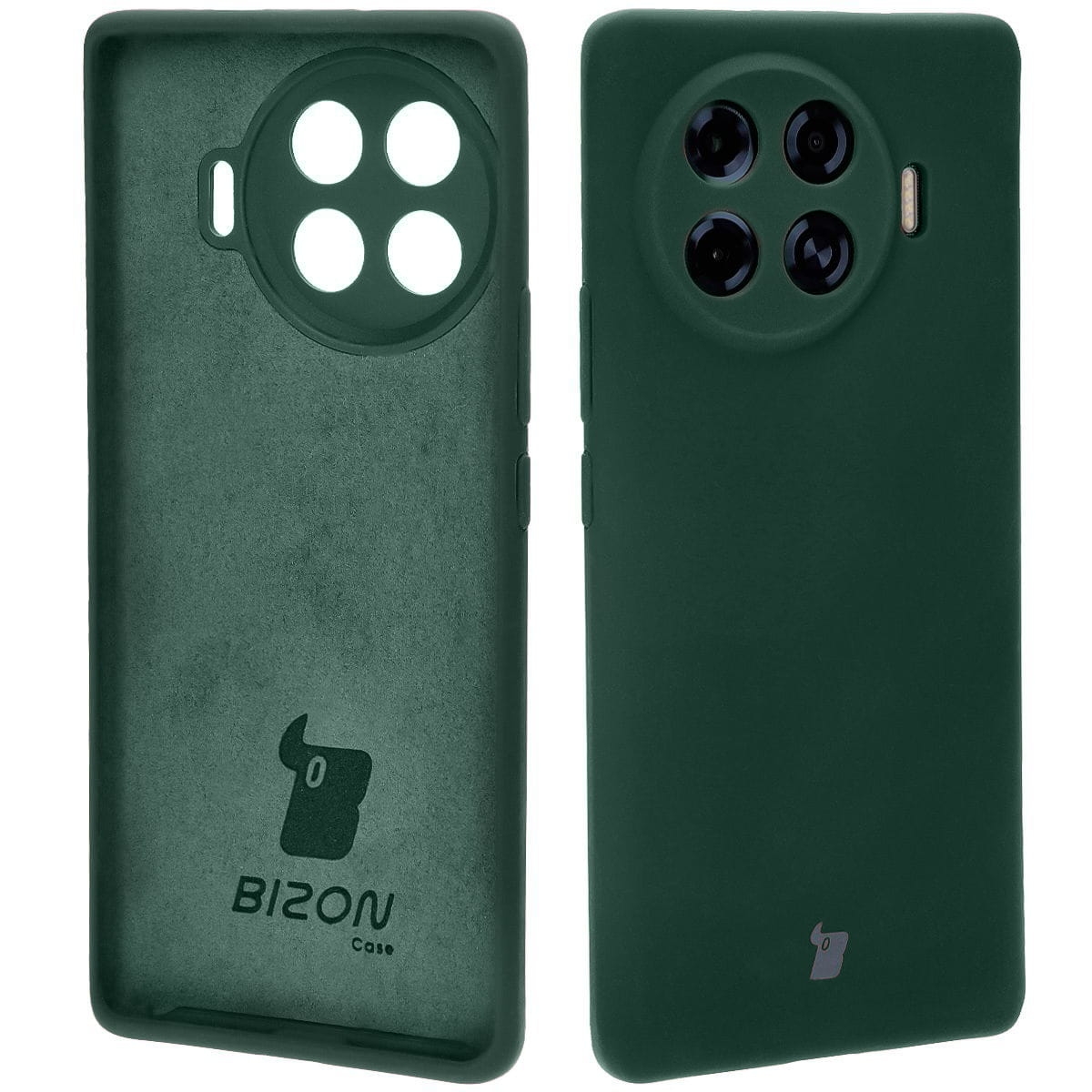 Image of Silikonowe etui Bizon Soft Case do Tecno Spark 20 Pro+, ciemnozielone