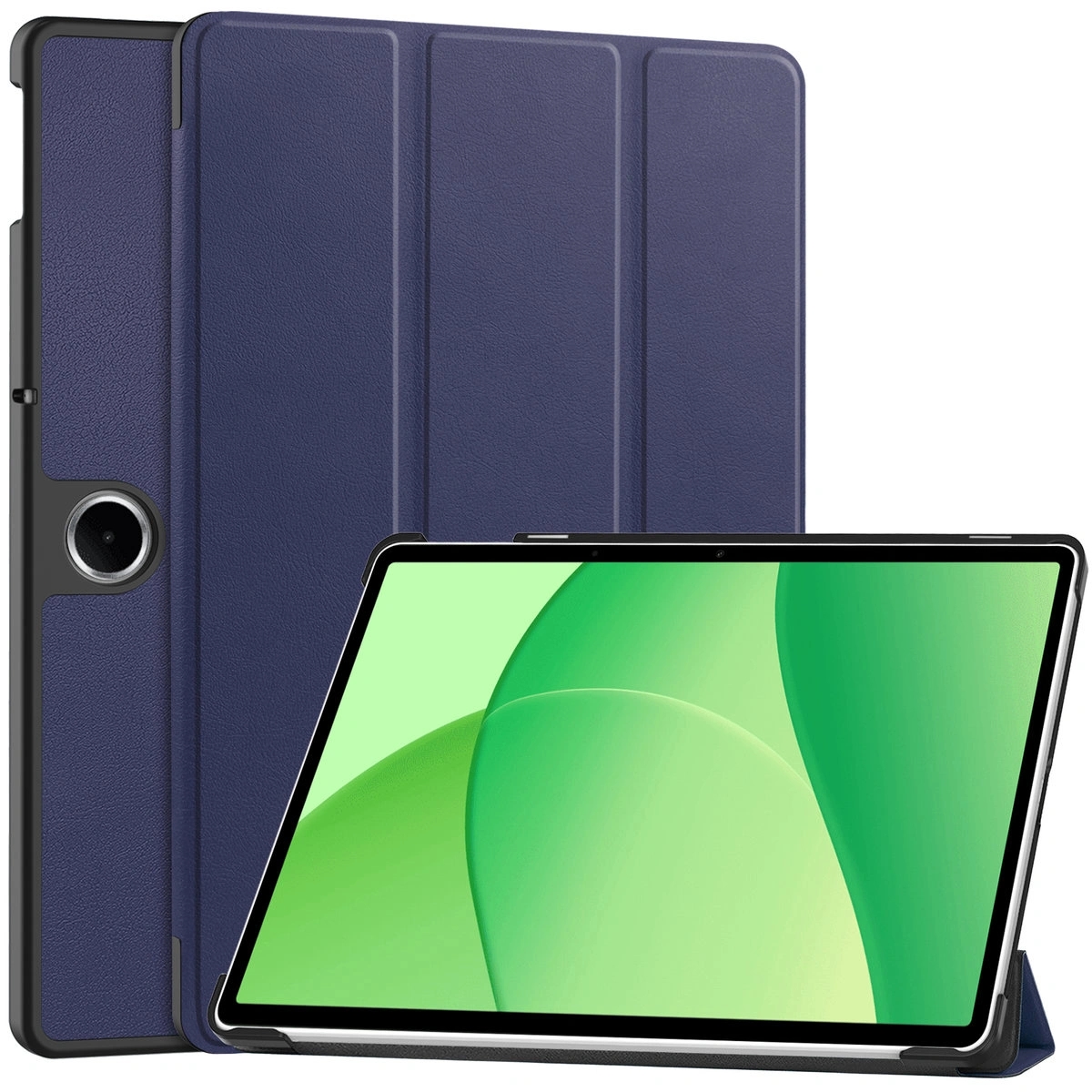 Image of Etui z klapką Bizon Case Tab Croc do OnePlus Pad Lite / Oppo Pad SE, granatowe