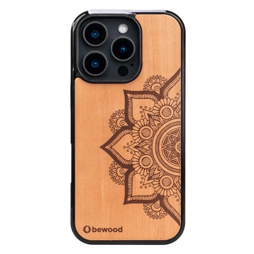 Image of Drewniane etui do iPhone 16 Pro, Bewood Mandala Jabłoń