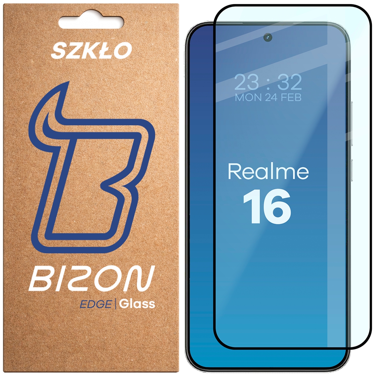 Szkło hartowane Bizon Glass Edge do Realme 16 5G, czarna ramka
