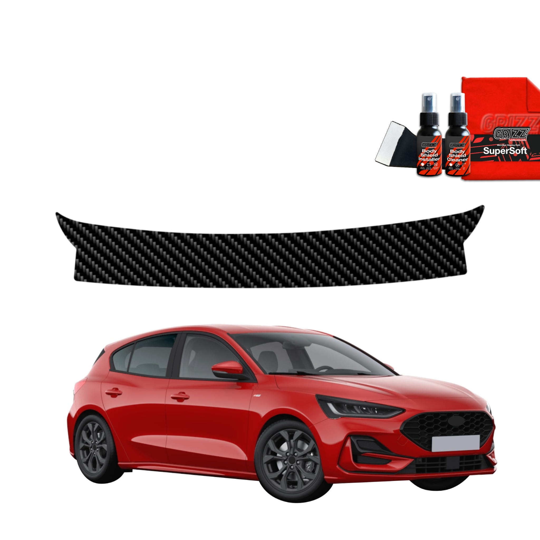Folia karbonowa Grizz Protector na próg bagażnika do Ford Focus ST-Line X Hatchback Facelift (2021-2025)