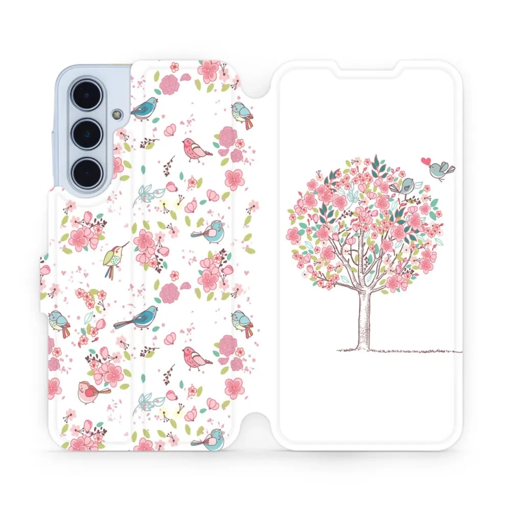 Etui z klapką do Galaxy M35 5G, Mobiwear Book, różowy gaj