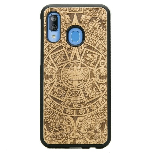 Image of Drewniane etui do Galaxy A40, Bewood Kalendarz Aztecki Aniegre