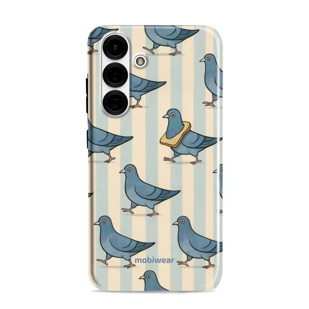 Etui ochronne do Galaxy S25 Plus, Mobiwear Elite Pro, błękitne gołębie