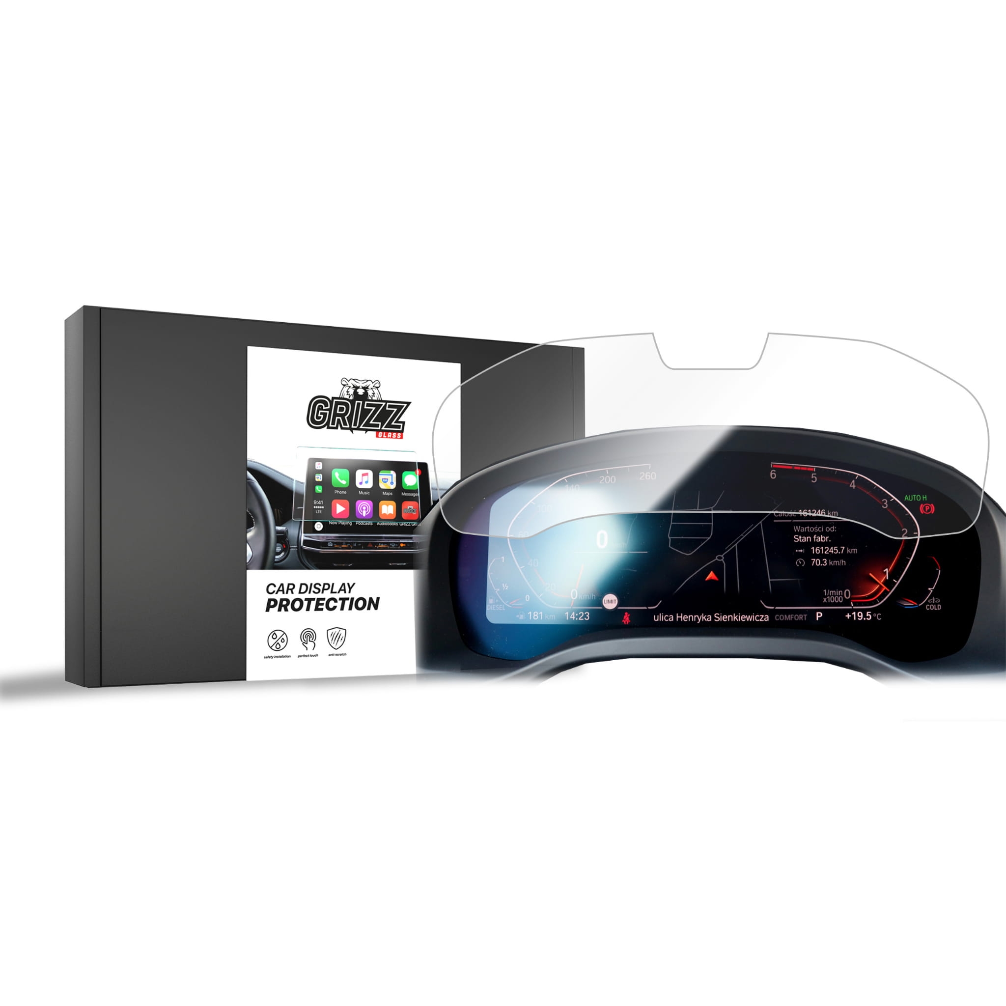 Image of Folia ceramiczna Grizz Protector do BMW X6 G06 Live Cockpit Sensor 12,3" (2019-2023)