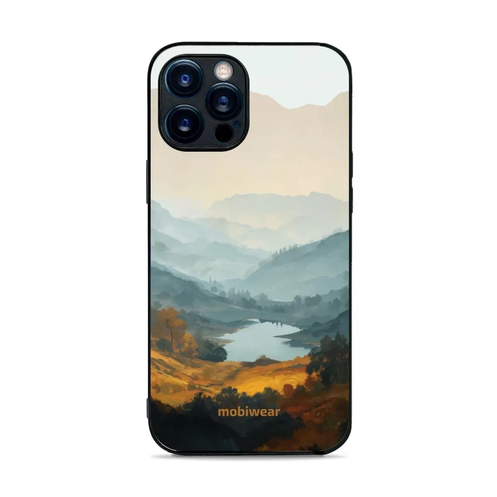 Etui ochronne do iPhone 12 Pro Max, Mobiwear Glossy Case, jezioro w dolinie