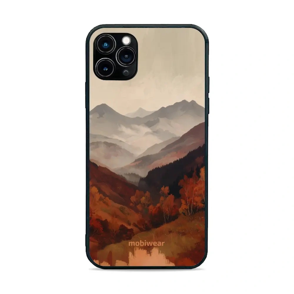 Etui ochronne do iPhone 11 Pro Max, Mobiwear Glossy Case, mglista dolina w górach