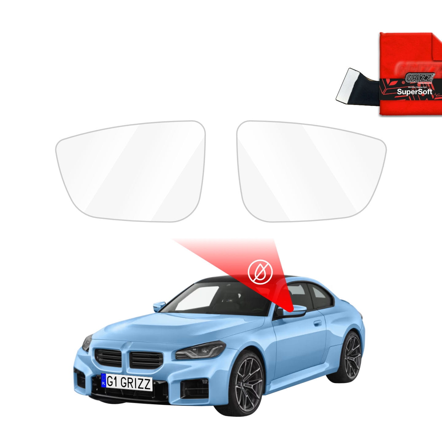 Folia przeciwdeszczowa Grizz Protector na lusterka do BMW M2 G87 (2022-2026)