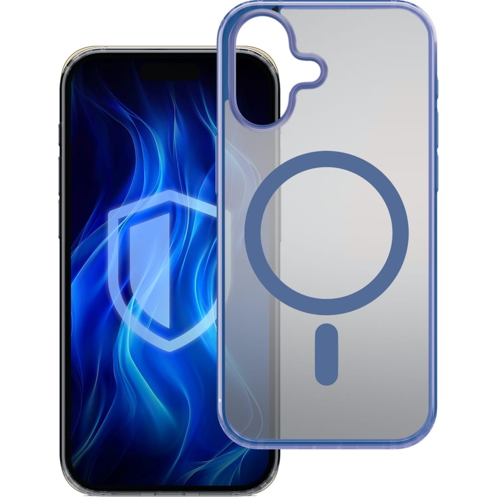 OUTLET: Etui 3mk Frosty MagCase do iPhone 16, półprzezroczyste z niebieskim