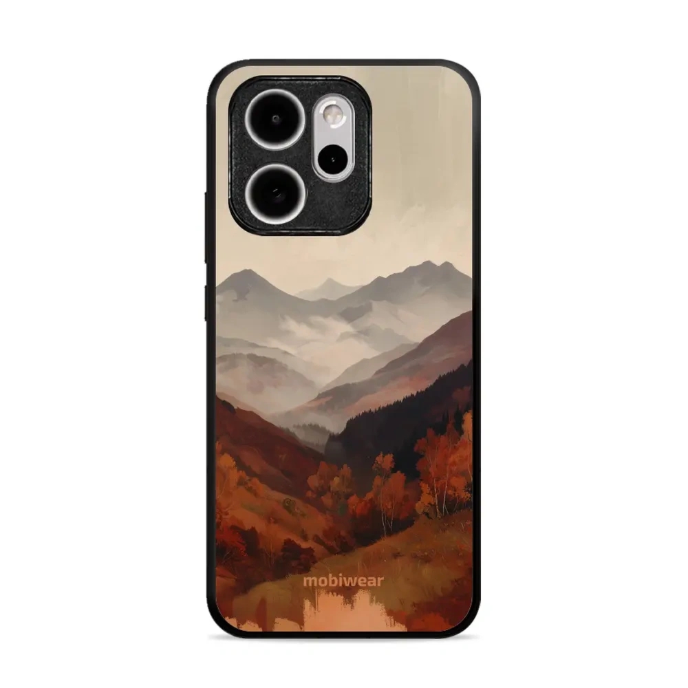 Etui ochronne do OPPO Reno15 Pro, Mobiwear Glossy Case, mglista dolina w górach
