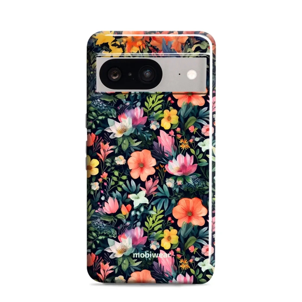 Etui ochronne do Google Pixel 8, Mobiwear Elite Pro, kolorowo-kwieciste